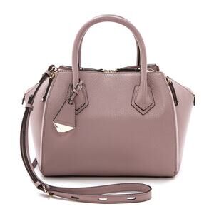Rebecca Minkoff Perry Lavender Pebbled Leather Convertible Satchel Crossbody Bag